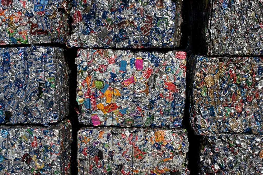 UBC Aluminum Scrap – Used aluminum beverage cans from UBC in various colors