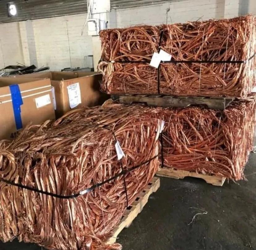 COPPER WIRE SCRAP (Millberry) with a purity ranging from 99.98% to 99.99%.